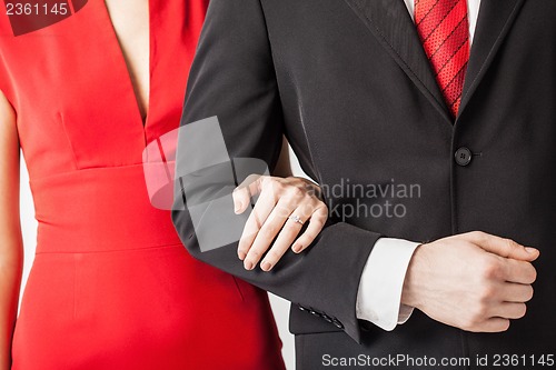 Image of couple with wedding ring