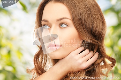 Image of beautiful woman with long hair
