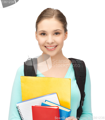 Image of student with books and schoolbag