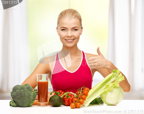 Image of woman with organic food