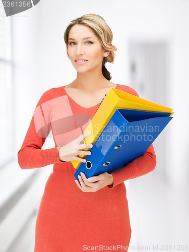 Image of woman with folders