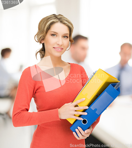 Image of woman with folders