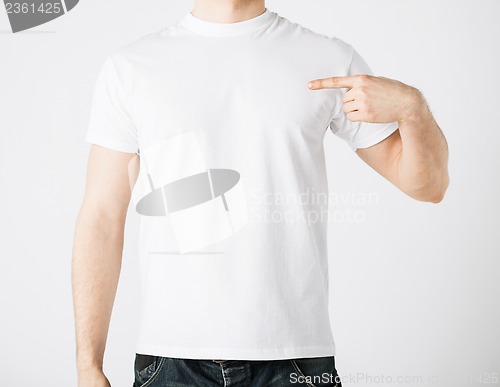 Image of man in blank t-shirt
