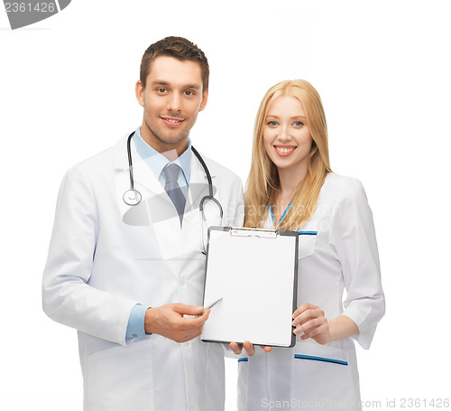 Image of two young attractive doctors