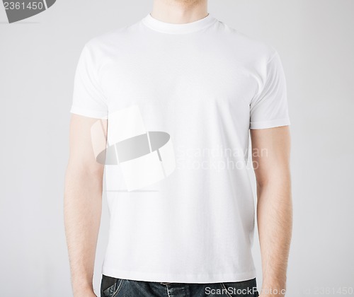 Image of man in blank t-shirt