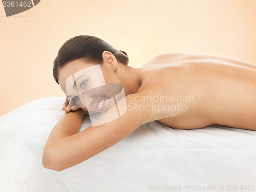 Image of beautiful woman in spa salon