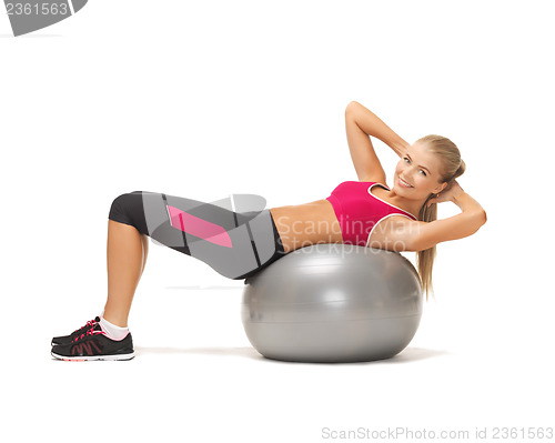 Image of woman with fitness ball