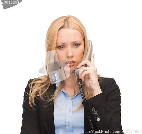 Image of picture of confused woman with phone