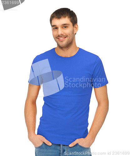 Image of handsome man in blue shirt