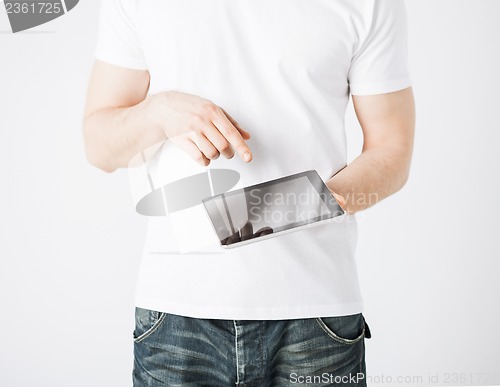 Image of man with tablet pc