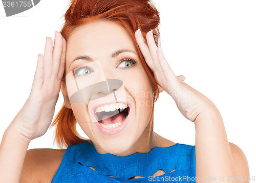 Image of excited face of woman