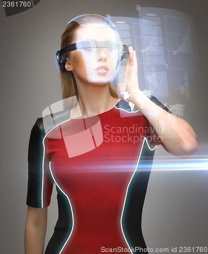 Image of woman with futuristic glasses