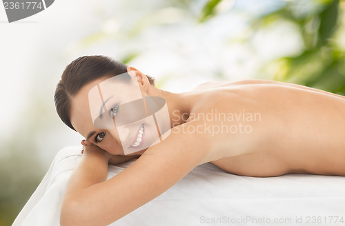 Image of beautiful woman in spa salon