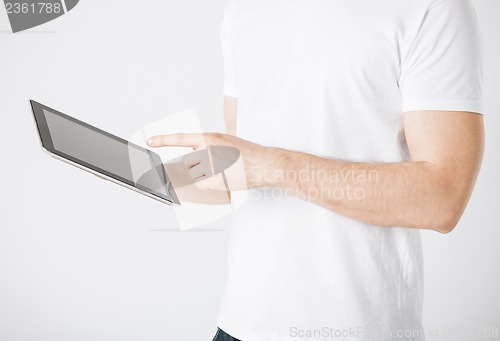 Image of man with tablet pc