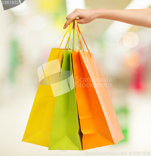 Image of picture of multi colored shopping bags