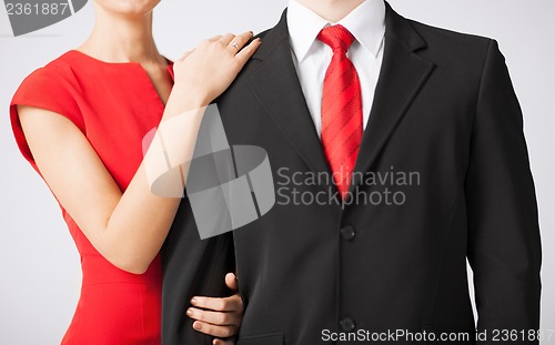 Image of couple with wedding ring