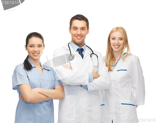 Image of young team or group of doctors