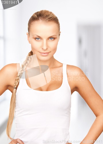 Image of beautiful woman in cotton underwear