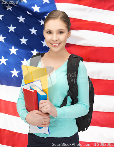 Image of student with books and schoolbag