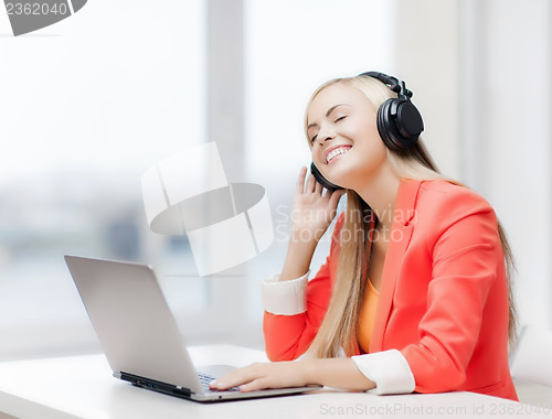 Image of woman with headphones