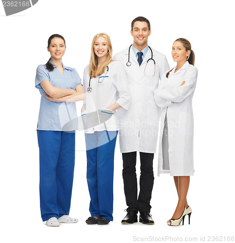 Image of young team or group of doctors