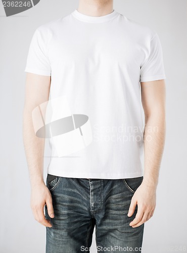 Image of man in blank t-shirt