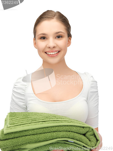 Image of lovely girl with towels