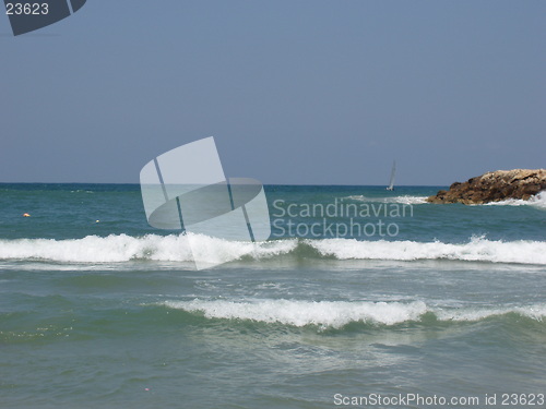 Image of The mediterranean sea, Tel Aviv, Israel