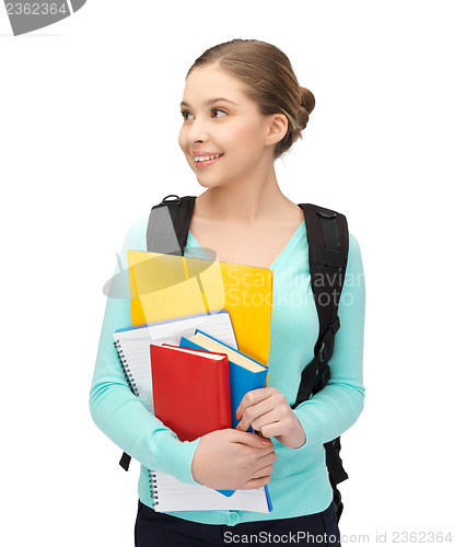 Image of student with books and schoolbag