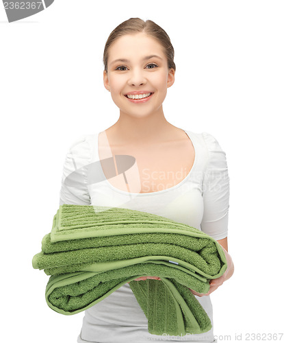 Image of lovely girl with towels