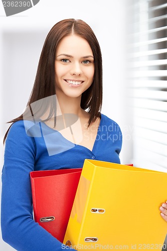 Image of woman with folders