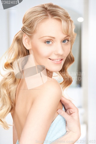 Image of lovely woman in towel
