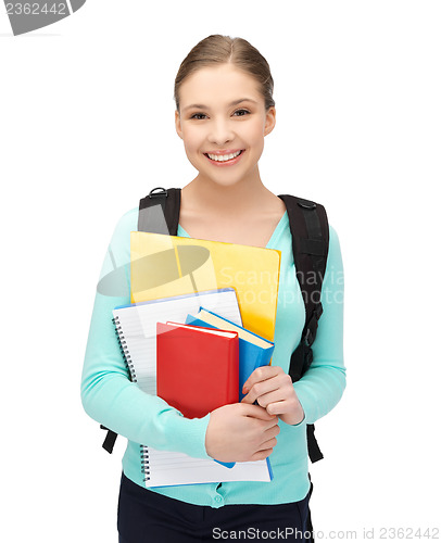 Image of student with books and schoolbag