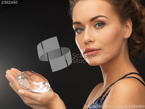 Image of woman with big diamond