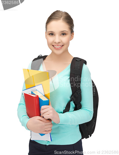 Image of student with books and schoolbag