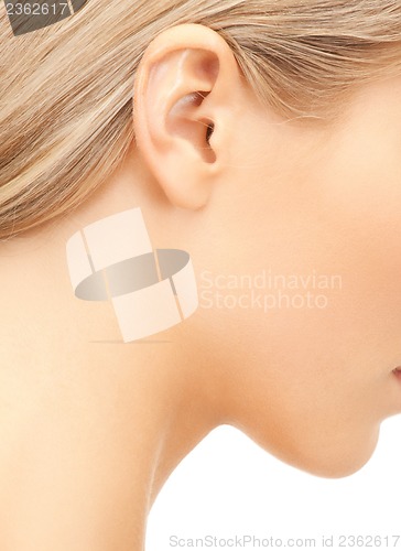 Image of close up of woman ear