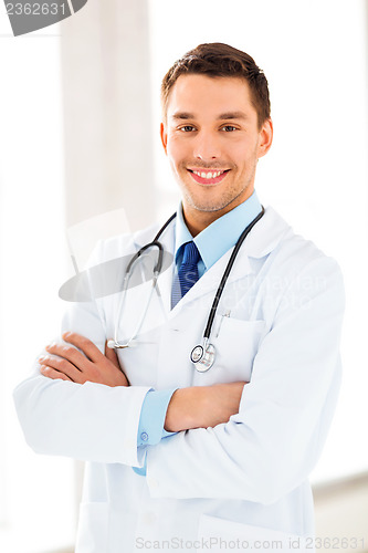 Image of male doctor with stethoscope