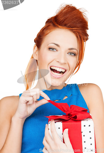 Image of girl with gift box