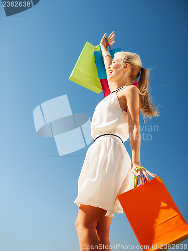 Image of woman with shopping bags