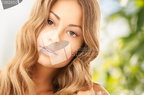 Image of beautiful woman with long hair