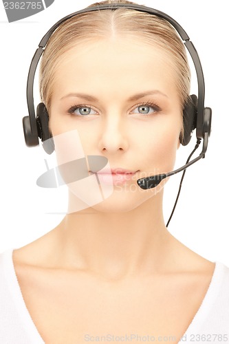 Image of friendly female helpline operator