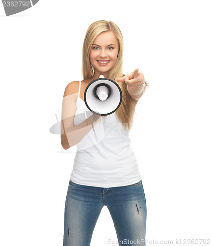 Image of woman with megaphone