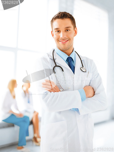 Image of male doctor with stethoscope