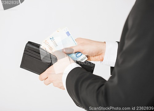 Image of man with euro cash money