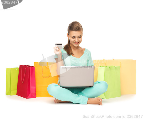 Image of woman doing internet shopping