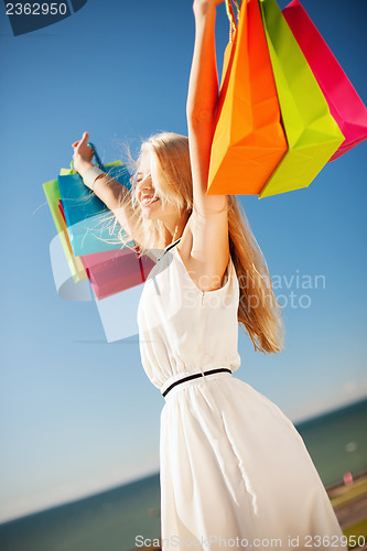 Image of woman with shopping bags