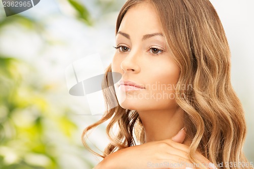 Image of beautiful woman with long hair