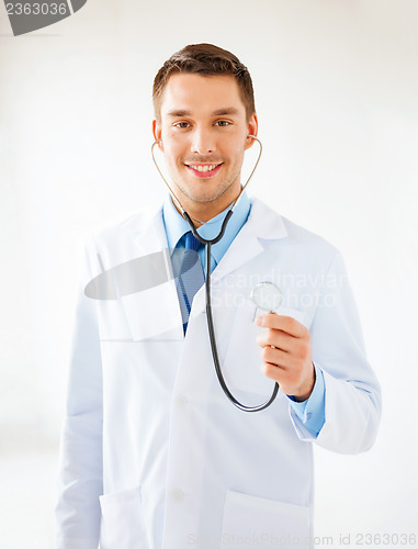 Image of male doctor with stethoscope