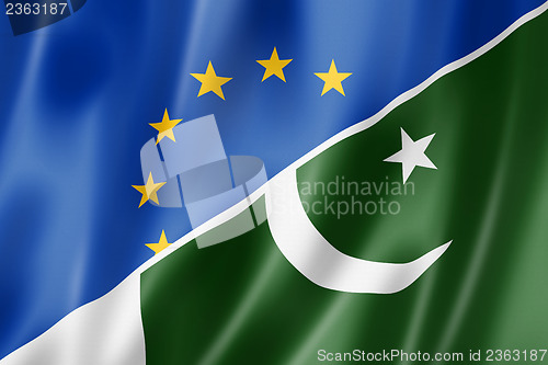 Image of Europe and Pakistan flag