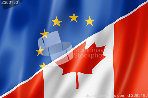 Image of Europe and Canada flag